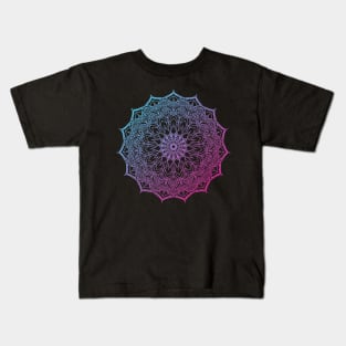 Mandala in blue and purple Kids T-Shirt